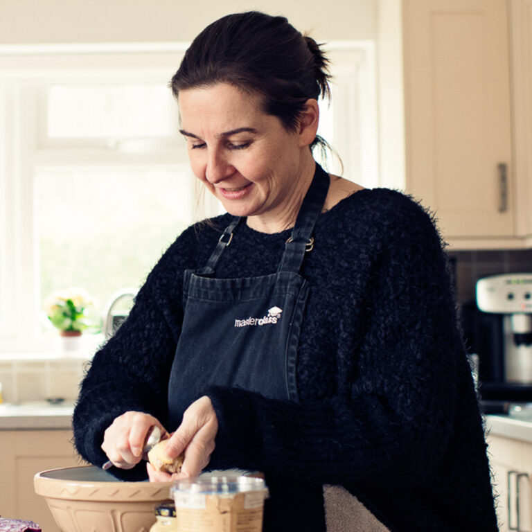 Debbie Jones from Forest Deli baking in a kitchen